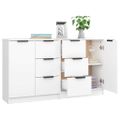 vidaXL Komody 2 ks biele 60x30x70 cm spracované drevo