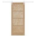 vidaXL Posuvné dvere 86 x 211 cm Borovicový masív Prírodná a biela