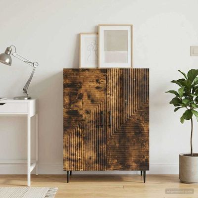 vidaXL Servírovacia skriňa Dymový dub 66 x 34,5 x 89,5 cm