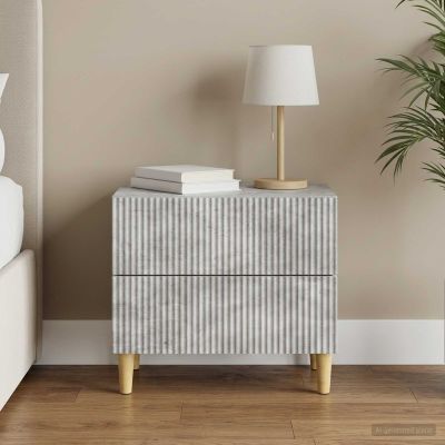 vidaXL Nočný stolík Betónovo sivá 62 x 34,5 x 48 cm Kompozitné drevo