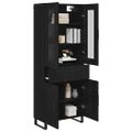 vidaXL Highboard 2 ks Čierny dub 69,5 x 34 x 180 cm Kompozitné drevo
