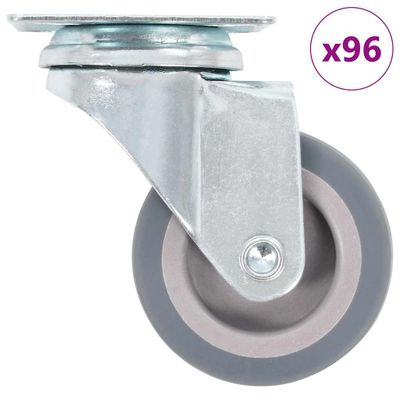 vidaXL Otočné kolieska 96 ks, 50 mm