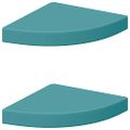vidaXL Nástenné rohové police 2 ks modré 25x25x3,8 cm MDF
