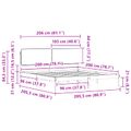 vidaXL Rám postele s čalúneným čelom Tmavo šedá 200 x 200 cm