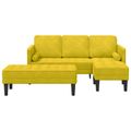 vidaXL Sada pohoviek 2 ks Žltá Polyester