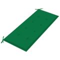 vidaXL Lavička Batavia so zelenou podložkou 120 cm tíkový masív