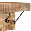 vidaXL Vešiak Nástenný s úložiskom Hnedá 73 x 19 x 23 cm Mangový masív