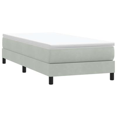 vidaXL Box Spring Posteľ bez matraca Svetlosivá 80x210 cm Zamat