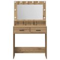 vidaXL Toaletný stolík Remeselný dub 79 x 41 x 135 cm Kompozitné drevo