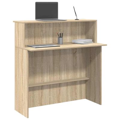vidaXL Recepčný pult, dub sonoma, 100x50x103,5 cm, imitácia dreva