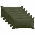 vidaXL Poťah na podložku 6 ks HOUTEN Zelená 40 x 70 cm manšestr