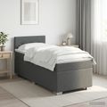 vidaXL Posteľ boxspring s matracom Tmavosivá 90 x 190 cm Látka