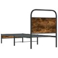 vidaXL Posteľný rám bez matraca 80x200 cm dymový dub kompozitné drevo
