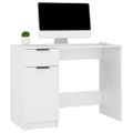 vidaXL Stôl biely 100x50x75 cm spracované drevo