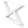 vidaXL Nohy konferenčného stolíka 2 ks biele 70x(30-31,3) cm oceľové