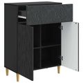vidaXL Servírovacia skriňa Čierna 66 x 34,5 x 90 cm Kompozitné drevo