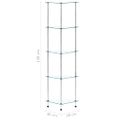 vidaXL Regál s 5 policami, priehľadný 30x30x130 cm, tvrdené sklo