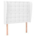 vidaXL Čelo postele so záhybmi biely 103x23x118/128 cm umelá koža