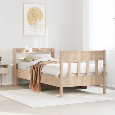 vidaXL Posteľ bez matraca 90x190 cm masívna borovica