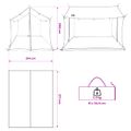 vidaXL Stanový plachty s sieťovými stenami 270 x 210 x 210 cm Zelená