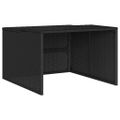 vidaXL Garáž na robotickú kosačku čierna 86x90x52/57 cm polyrattan