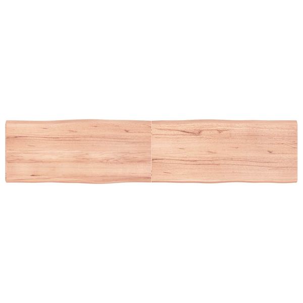 vidaXL Stolová doska svetlohnedá 180x40x(2-4)cm ošetrený masív hrany