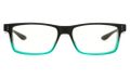 GUNNAR kancelářske/herní brýle CRUZ ONYX-TEAL * čírá skla * BLF 35 * NATURAL focus Brýle, herní, pro deti, cerno-zelené obroucky, cirá skla