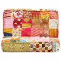 vidaXL Taburetka 100x100x20 cm, patchwork, látka
