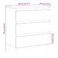 vidaXL Komoda staré drevo 60x35x70 cm spracované drevo