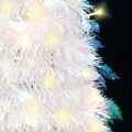 vidaXL Umelý vianočný stromček vyskakovací 200 LED biely 210 cm