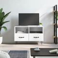 vidaXL TV skrinka biela 80x36x50 cm spracované drevo