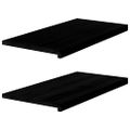 vidaXL Okenný parapet 2 ks hnedočierná 80x40x2 cm dubový masív