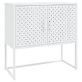 vidaXL Komoda biela 75x35x75 cm oceľová