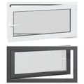 vidaXL Otočné a sklopné okno do suterénu RISOR 110 x 60 cm PVC a sklo
