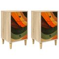 vidaXL Nočný stolík ZAANDAM 2 ks Dub sonoma 36 x 33 x 60 cm