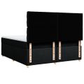 vidaXL Posteľný rám boxspring s matracom čierny 180x200 cm látka