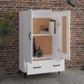 vidaXL Vysoká skrinka biela 70x31x115 cm spracované drevo