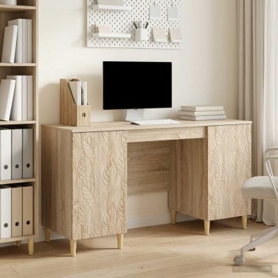 vidaXL Stôl Dub sonoma 142,5 x 50 x 75 cm Kompozitné drevo