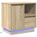 vidaXL Nočný stolík Sonoma dub 50 x 34,5 x 50 cm Kompozitné drevo