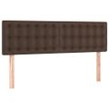 vidaXL Boxspring posteľ s matracom a LED hnedá 140x190 cm umelá koža