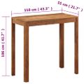 vidaXL Barový stolík, akáciový masív s medovým náterom 110x55x106 cm