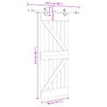 vidaXL Posuvné dvere NARVIK Prírodná a čierna 80 x 210 cm (152,5 cm)