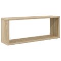 vidaXL Nástenné police 4 ks, dub sonoma 60x15x23 cm, kompozitné drevo