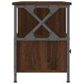 vidaXL TV skrinka hnedý dub 102x33x45 cm kompozitné drevo a železo