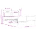 vidaXL Posteľný rám bez matraca dymový dub 120x200 cm kompozitné drevo