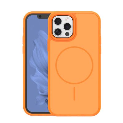 Frame Thin Mag case pre iPhone 12 / 12 Pro 6,1" oranžový