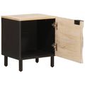 vidaXL Nočný stolík 2 ks Biela 40 x 33 x 46 cm Masívne mango drevo