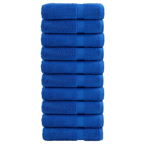 vidaXL Prémiové sprchové uteráky SOLUND 10 ks modré 70x140 cm 600 g/m2