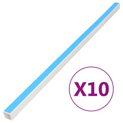 vidaXL Káblový rozvod samolepiaci 20x10 mm 10 m PVC