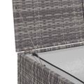 vidaXL Záhradný úložný box sivý 150x100x100 cm polyratanový